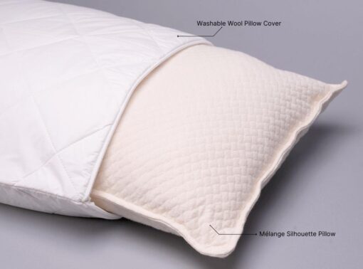 Washable Wool Pillow Cover on Melange Silhouette Pillow_45th St Bedding