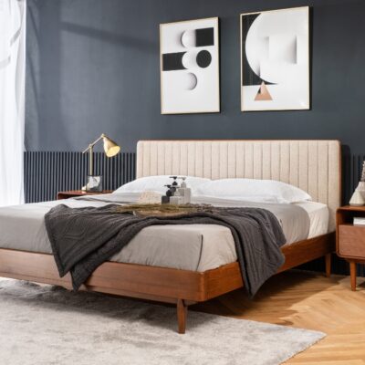 Tisch Upholstered Bed & Nightstand_Lifestyle_45th St Bedding_