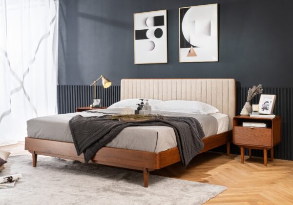 Tisch Upholstered Bed & Nightstand_Lifestyle_45th St Bedding_