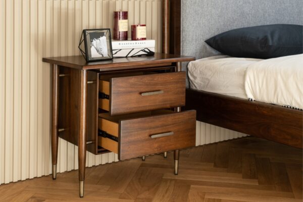 Dixon Nightstand_Drawers Open View_45th St Bedding_1050x700