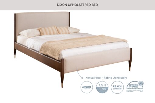 Dixon Upholstered Bed_Kenya Pearl Fabric_45th St Bedding