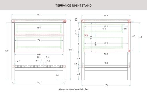 Terrance Nightstand Dimensions &_45th St Bedding