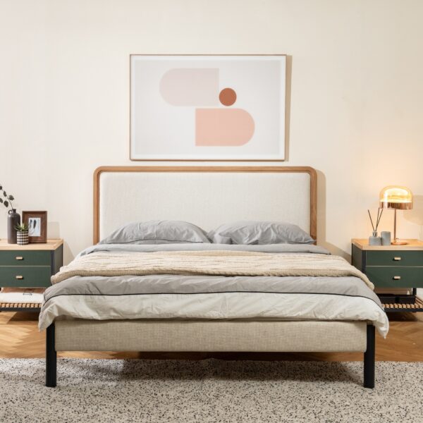 Terrance Upholstered Platform Bed_Belive 23 Fabric_Charcoal Grey-Rifle Green_45th St Bedding_1000x1000