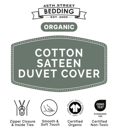 Organic Cotton Sateen Duvet Cover_Label_45th St Bedding