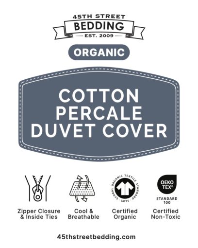 Organic Cotton Percale Duvet Cover_Label_45th St Bedding