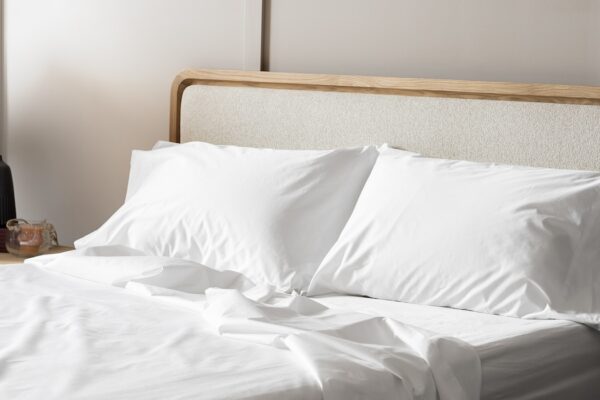 Organic Cotton Percale Pillowcases-White_Lifestyle Landscape_45th St Bedding