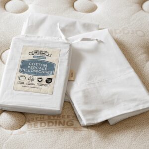 Organic Cotton Percale Pillowcases-White