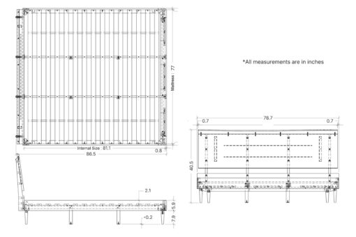Tisch Live Edge King Bed Dimensions