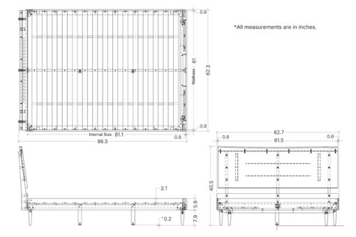 Tisch Live Edge Queen Bed Dimensions