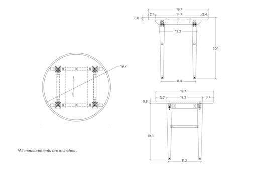 Tisch Round Side Table Dimensions