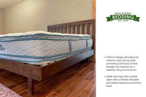 Stone Way Slat Bed_Roasted Walnut_Inset Legs_45th St Bedding - 4