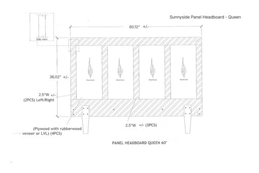 Sunnyside Panel Headboard Dimensions - 1