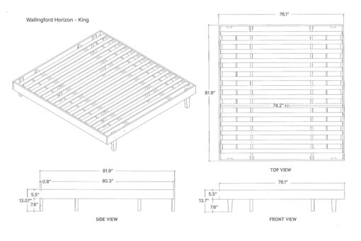 Wallingford Horizon Bed Dimensions_King_45th St Bedding - 6