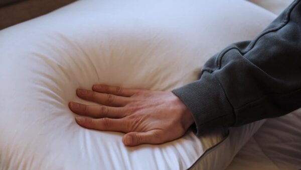 Down Pillow_Compressed Model Hand_45th St Bedding